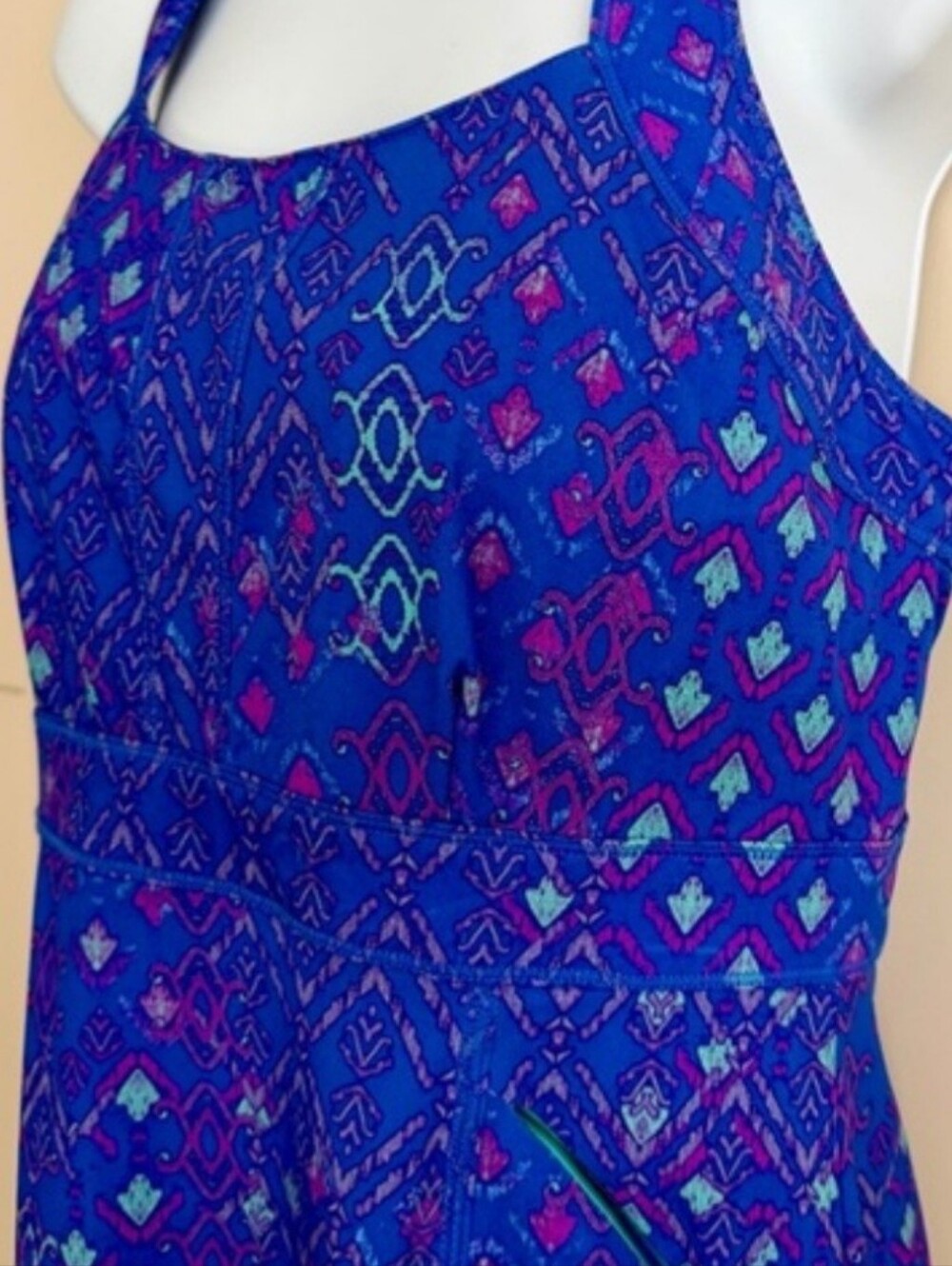 Title Nine Blue Purple Athletic Performance Tank Dress Size 6 Tennis Golf